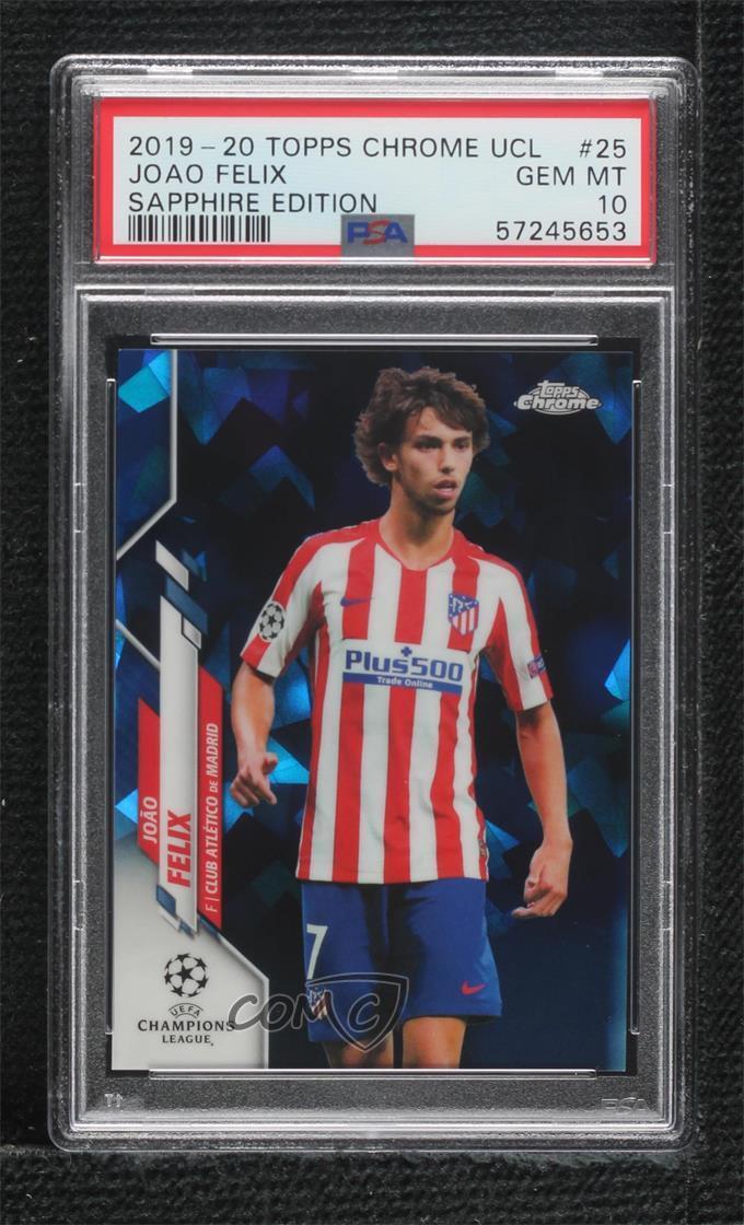 2019-20 Topps Chrome UCL Sapphire Edition Joao Felix #25 PSA 10 GEM MT