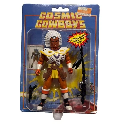 Chief Iron Lance Cosmic Cowboys 1986 Spearhead Industries Hong Kong sellado limpio Foto 1 de 4