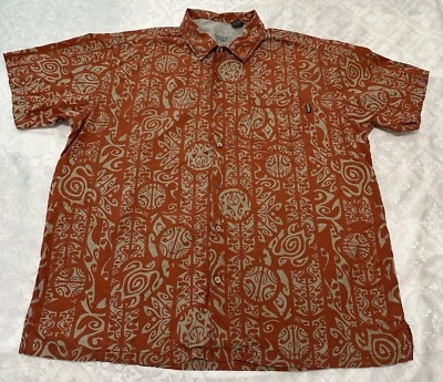 AIGLE HAWAIIN SHIRT MEN’S SIZE XXL SHORT SLEEVE BUTTON UP - Image 1 of 4