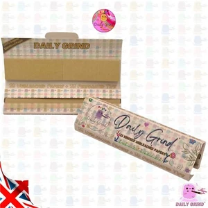 Daily Grind Unrefined King Size Rolling Papers + Filter Tips Cute Tobacco Skins - Picture 1 of 11