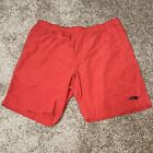 The North Face Short Men Large Red Mesh Lined Hiking Lightweight Outdoor Fish