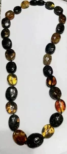Ancient Mixed Multi Colorectal Prehistoric Amber Necklace - Picture 1 of 5
