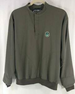 Zero Restriction Herren XL Langarm Quarter Snap Braun Hahnentritt Windbreaker - Bild 1 von 10