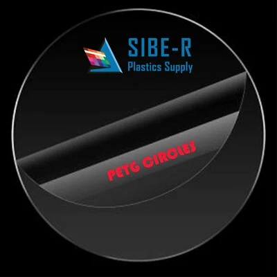 PETG 塑料板材 - 0.118 英寸(3 毫米)厚 - 透明 - 圆盘(所有直径) — 第 1/4 张图片