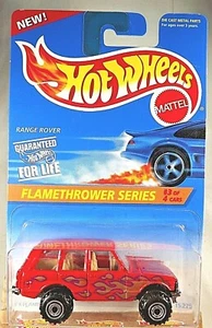 1996 Hot Wheels #386 Flamethrower Series 3/4 RANGE ROVER Red w/o-HW Logo w/CT Sp - Picture 1 of 6