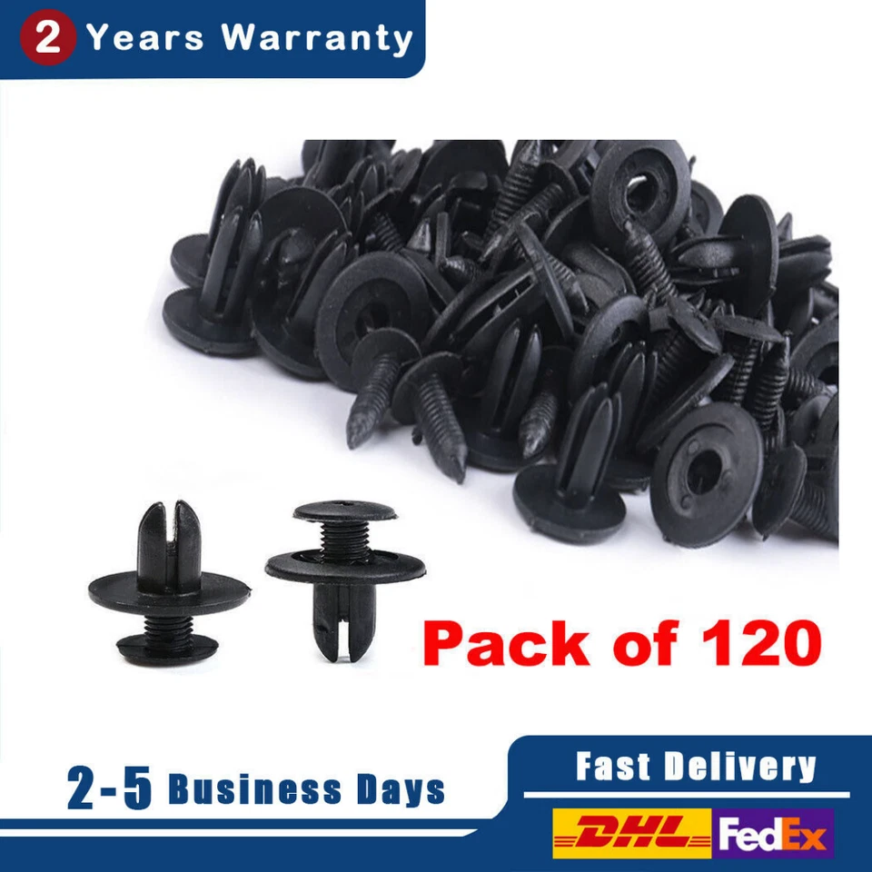 120 un. Plástico 8mm Diámetro Cuerpo Agujero Remaches Sujetador Guardabarros Parachoques Pin Clip Foto 1 de 4