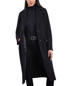 Michael Michael Kors Petite PS Single Breasted Coat In Black $360 - Picture 1 of 4