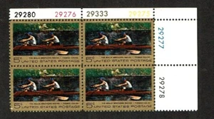 1967 U.S. COMMEM 5c T. Eakins Plt#Blk of 4 Sc#1335 M/NH/OG GEM See Note - Picture 1 of 1