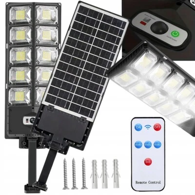 Solar Straßenlaterne LED bewegungsmelder Straßenlampe IP65 Solarleuchte 420 Led - Bild 1 von 3
