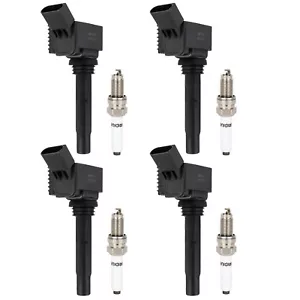 4 Pack For Volkswagen Jetta 1.4L L4 2016-2019 2017 Ignition Coil and Spark Plug - Picture 1 of 15
