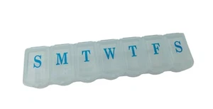 ORGANIZZATORE SCATOLA PILLOLE 7 GIORNI SCOMPARTO PROFONDO Chiaro Tablet Giornaliero Braille/Stampa Grande - Foto 1 di 2