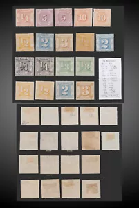 1859 TO 1866 THURN AND TAXIS NORTHERN DISTRICT LOT MINT HINGED ,NEVER HINGED - Picture 1 of 1