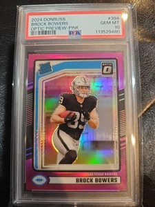 2024 Donruss Brock Bowers Optic Preview Pink Rated Rookie - Picture 1 of 2