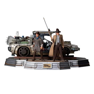 Delorean Full Set Deluxe - Back to the Future III Art Scale 1/10 - Iron Studios - Picture 1 of 8