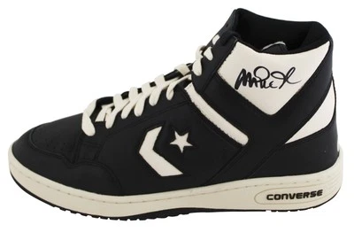 Lakers Magic Johnson Signed Left Black & White Converse Weapon Shoe BAS Wit 3 - Image 1 of 4