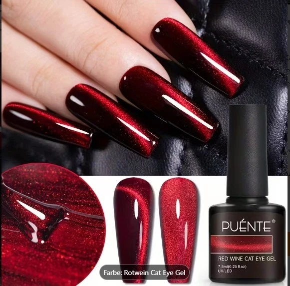 Gel Nagellack Red Wine Cat Eye Lack  7,5 ml - NEU ! - Bild 1 von 1
