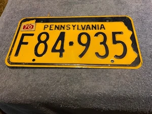 Pennsylvania License Plate 1970 Sticker F84 935 - Picture 1 of 3
