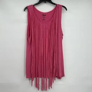 Botas sin mangas Wrangler Rock 47 para mujer talla XL rosa intenso flecos Western Festival - Imagen 1 de 6