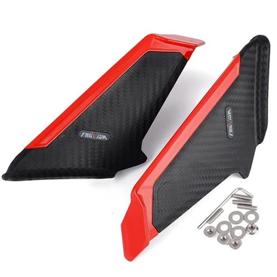 2x Universal Motorcycle Side Winglets Wind Fin Spoiler Trim Cover Air Deflector - Image 1 of 4