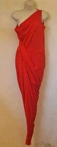 Vivienne Westwood Vian Kleid One Shoulder Gr. L UK 12 Rot Frontschlitz Neu - Bild 1 von 15