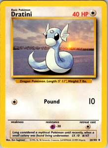 Dratini 26/102 Pokemon: Base Set Unlimited Uncommon - LP - Picture 1 of 2