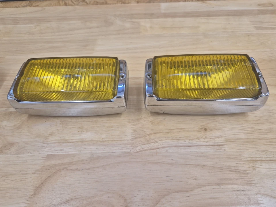 Bosch Nebelscheinwerfer GELB chrom für 70er Jahre Oldtimer. - Bild 1 von 4