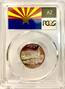 2008 S 25C Silver Arizona Quarter PCGS PR70DCAM - Picture 1 of 8