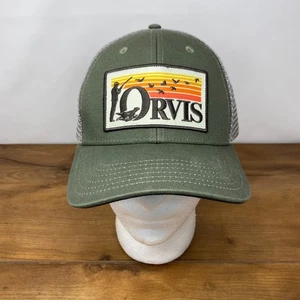 Orvis Retro Ente Vogel Jagd Trucker Mütze Netz grün Patch OS verstellbar Druckknopflasche - Bild 1 von 11
