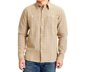 RRL Ralph Lauren Double RL Cody Workshirt Size XL Yellow & Indigo Plaid Shirt - Picture 1 of 6