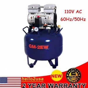 Compresor de aire médico dental portátil 110V 850W tanque sin aceite silencioso nuevo - Imagen 1 de 10