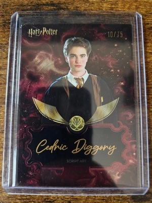 2025 Kakawow Harry Potter Cosmos Cedric Diggory Script Art Red 10/75 SP #SR-11 - Image 1 of 2