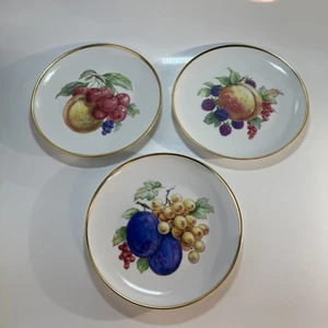 Vintage Schwarzenhammer Obstteller mit Goldrand 7,5" 3er Set - Bild 1 von 6
