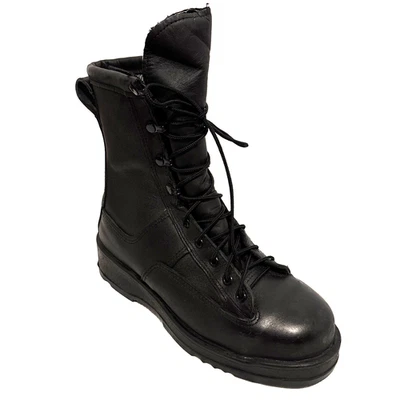 Botas de Vuelo Belleville 795B Marina de los Estados Unidos Puntera de Acero Cuero Negro Gore-Tex Hombres Talla 8 R Foto 1 de 4