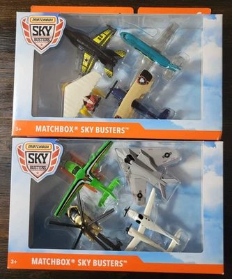 Lot of 2 MATCHBOX SKY BUSTERS 4-Pack Diecast AIRPLANE SETS NEW! FREE SHIPPING! - Image 1 of 4