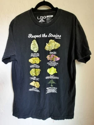 Camisa De Colección 420 Respect The Strains Hierba Púrpura Haze Skunk Talla L Cannabis LRG Foto 1 de 4