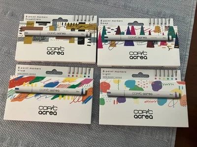 Lot Of 4 COPIC ACREA Paint Markers Water Based Vivid Light Deep Essential - Image 1 of 2
