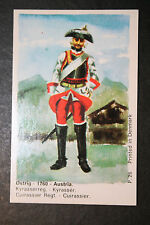 Austrian Army  Cuirassier Regiment    Illustrated Card  