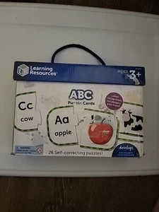 Learning Resources ABC Puzzle Cards, Kindergarten Readiness, Self Correcting... - Picture 1 of 3