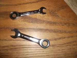 CRAFTSMAN SAE STUBBY RATCHETING COMBINATION WRENCH 5/16" TO 3/4" SELECT - Picture 1 of 2