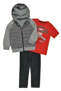 American Hawk Boys Houndstooth Hoodie 3pc Pant Set Size 4 5 6 7 - Picture 1 of 5