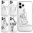 Line Art Sexy Woman Bondage Phone Case For Iphone 15 14 13 12 11 ProMax XR 6 7 8