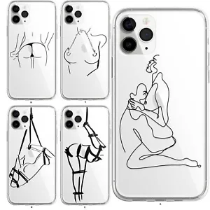 Phone Case Line Art Sexy Woman Bondage For Iphone 16 15 14 13 12 11 ProMax XR 7 - Picture 1 of 20