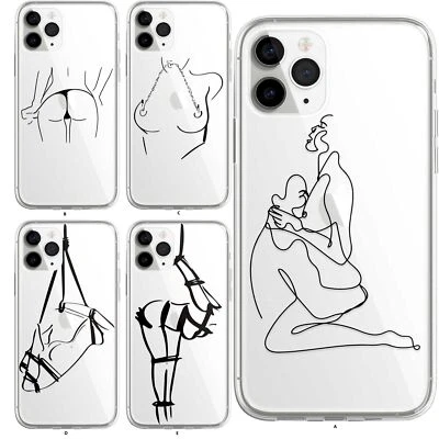 Sexy Woman Bondage Line Art Phone Case For Iphone 16 15 14 13 12 11 ProMax XR 7 - Image 1 of 4