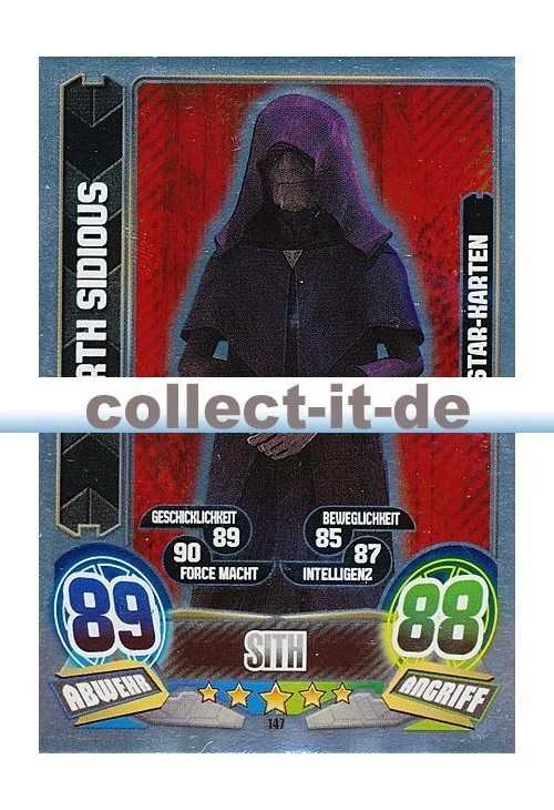Force Attax Serie 5 - 147 - DARTH SIDIOUS - Sith - Die Separatisten - Star-Karte - Bild 1 von 1