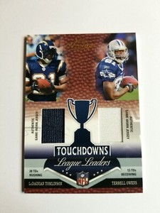  TOMLINSON OWENS JOHNSON HARRISON 2007 PRESTIGE QUAD JERSEY #21/50 LT # 1/1
