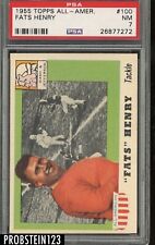 New listing
		1955 Topps All-American Football #100 Fats Henry RC Rookie HOF PSA 7 NM