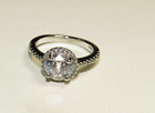 Sterling silver Crystal HALO Elegant Size 5 weighs 2.5 grams
