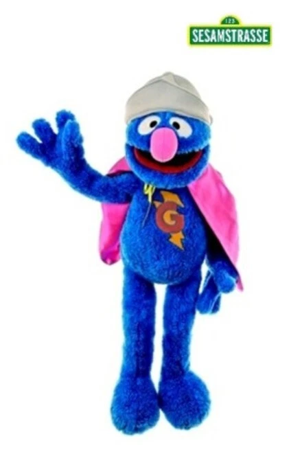 Living Puppets Sesamstraße Super Grobi Handpuppe - Blau (SE109)