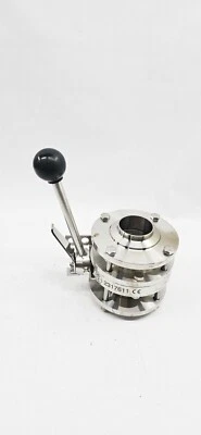 PENTAIR SUDMO 1.4494 DN2" PN16 BUTTERFLY VALVE W/HANDLE - Image 1 of 4