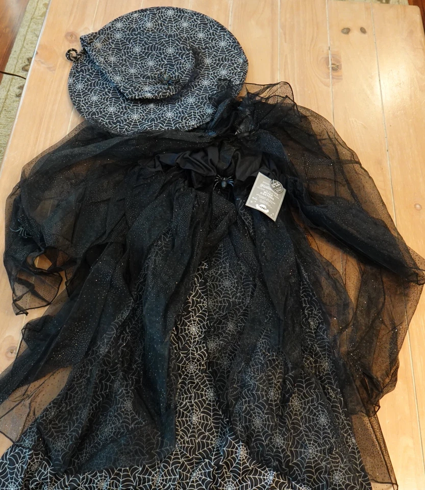 Nuevo Disfraz Pottery Barn Niños Brilla en la Oscuridad BRUJA ARAÑA Niños Niñas Talla 2T Foto 1 de 2